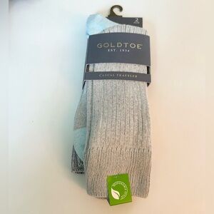 Gold toe Men’s Casual Crew Rib Socks 2 Pack NWT